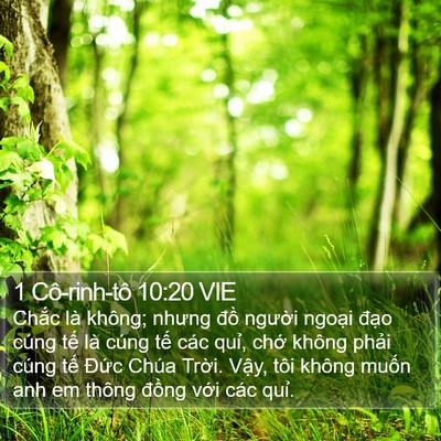 1 Cô-rinh-tô 10:20 VIE Bible Verse Image