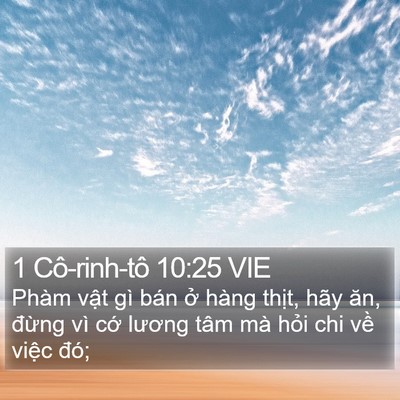 1 Cô-rinh-tô 10:25 VIE Bible Verse Image