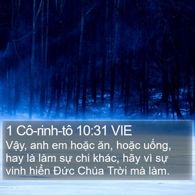 1 Cô-rinh-tô 10:31 VIE Bible Verse Image