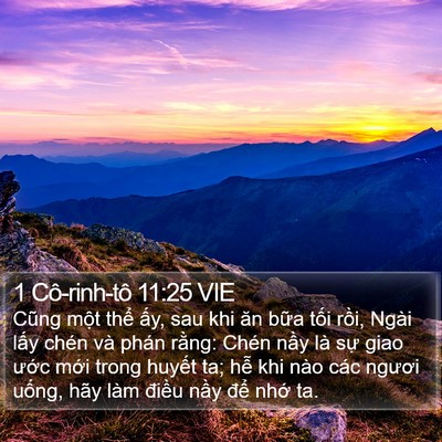 1 Cô-rinh-tô 11:25 VIE Bible Verse Image