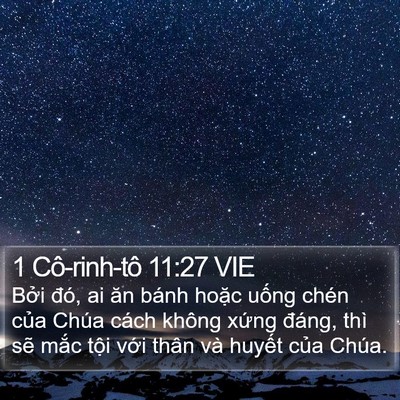 1 Cô-rinh-tô 11:27 VIE Bible Verse Image