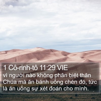 1 Cô-rinh-tô 11:29 VIE Bible Verse Image