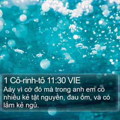 1 Cô-rinh-tô 11:30 VIE Bible Verse Image