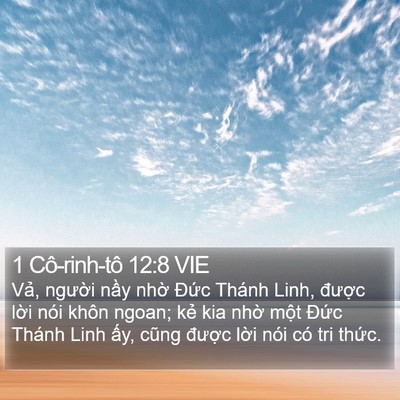 1 Cô-rinh-tô 12:8 VIE Bible Verse Image