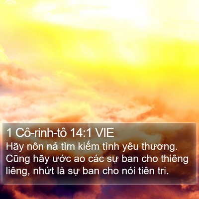 1 Cô-rinh-tô 14:1 VIE Bible Verse Image