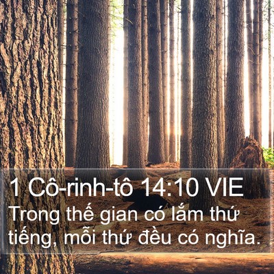 1 Cô-rinh-tô 14:10 VIE Bible Verse Image