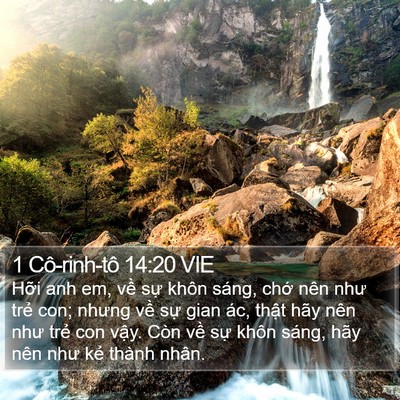 1 Cô-rinh-tô 14:20 VIE Bible Verse Image