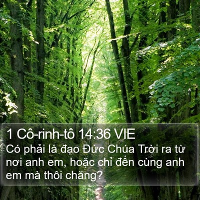 1 Cô-rinh-tô 14:36 VIE Bible Verse Image