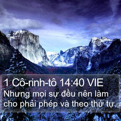 1 Cô-rinh-tô 14:40 VIE Bible Verse Image
