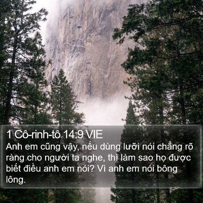 1 Cô-rinh-tô 14:9 VIE Bible Verse Image