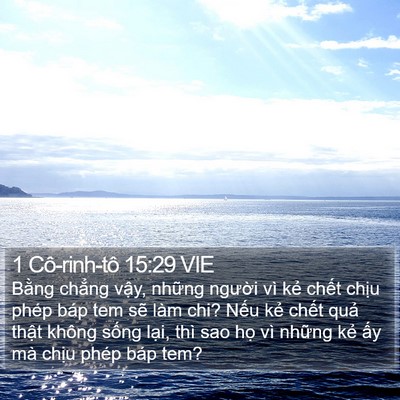 1 Cô-rinh-tô 15:29 VIE Bible Verse Image