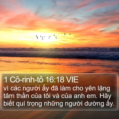 1 Cô-rinh-tô 16:18 VIE Bible Verse Image