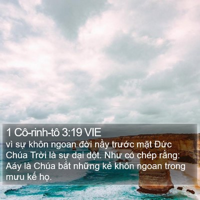 1 Cô-rinh-tô 3:19 VIE Bible Verse Image