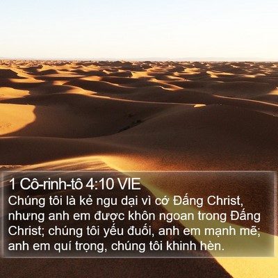 1 Cô-rinh-tô 4:10 VIE Bible Verse Image