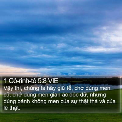 1 Cô-rinh-tô 5:8 VIE Bible Verse Image