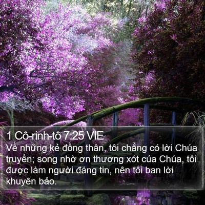 1 Cô-rinh-tô 7:25 VIE Bible Verse Image
