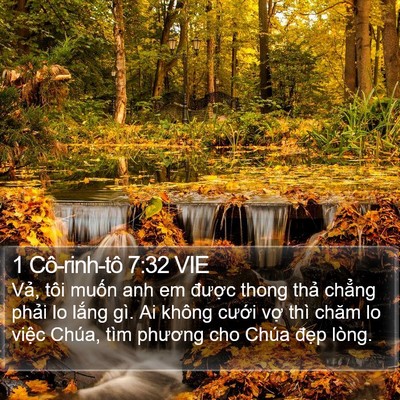 1 Cô-rinh-tô 7:32 VIE Bible Verse Image