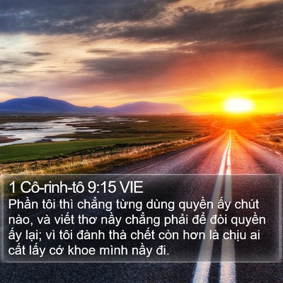 1 Cô-rinh-tô 9:15 VIE Bible Verse Image