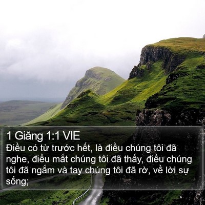 1 Giăng 1:1 VIE Bible Verse Image