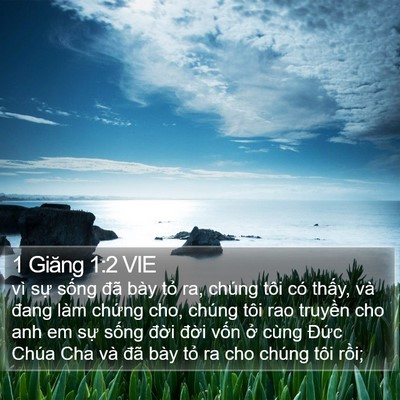 1 Giăng 1:2 VIE Bible Verse Image