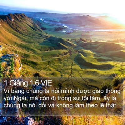1 Giăng 1:6 VIE Bible Verse Image