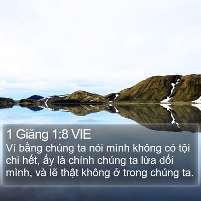 1 Giăng 1:8 VIE Bible Verse Image