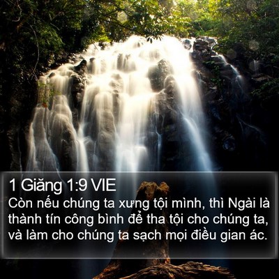 1 Giăng 1:9 VIE Bible Verse Image