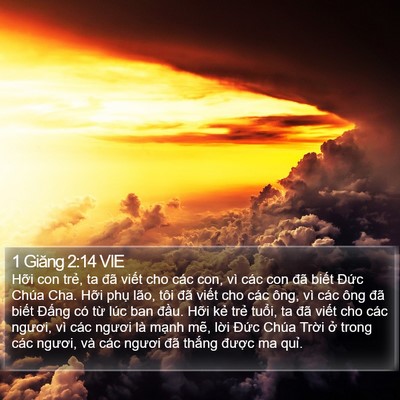 1 Giăng 2:14 VIE Bible Verse Image
