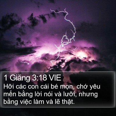 1 Giăng 3:18 VIE Bible Verse Image