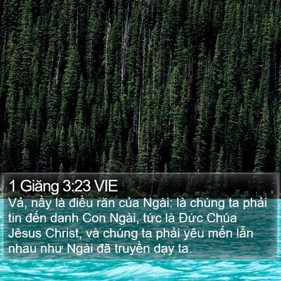 1 Giăng 3:23 VIE Bible Verse Image