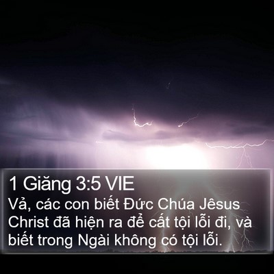 1 Giăng 3:5 VIE Bible Verse Image