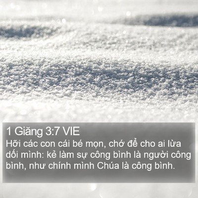 1 Giăng 3:7 VIE Bible Verse Image