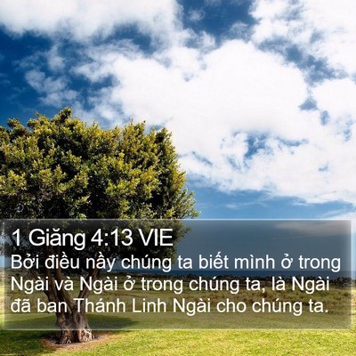 1 Giăng 4:13 VIE Bible Verse Image