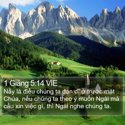 1 Giăng 5:14 VIE Bible Verse Image