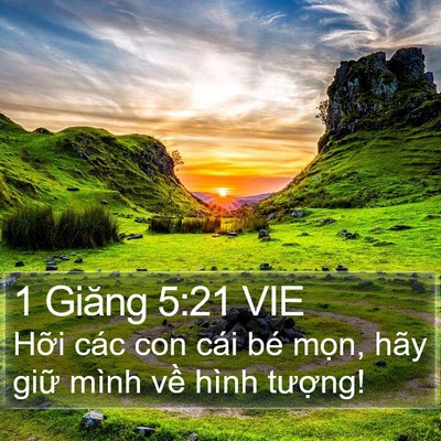 1 Giăng 5:21 VIE Bible Verse Image