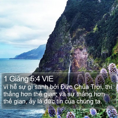 1 Giăng 5:4 VIE Bible Verse Image
