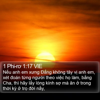 1 Phi-rơ 1:17 VIE Bible Verse Image
