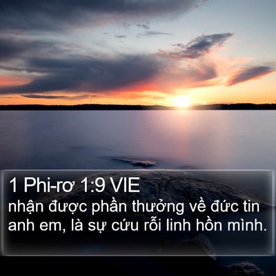 1 Phi-rơ 1:9 VIE Bible Verse Image