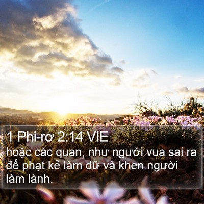1 Phi-rơ 2:14 VIE Bible Verse Image