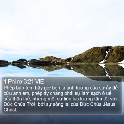 1 Phi-rơ 3:21 VIE Bible Verse Image