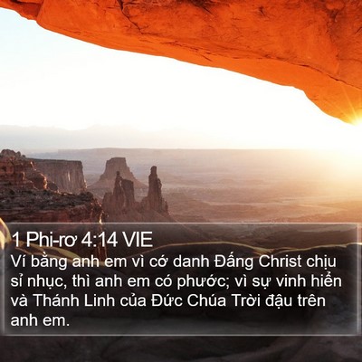 1 Phi-rơ 4:14 VIE Bible Verse Image