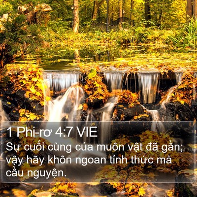 1 Phi-rơ 4:7 VIE Bible Verse Image