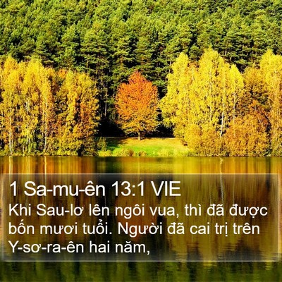 1 Sa-mu-ên 13:1 VIE Bible Verse Image