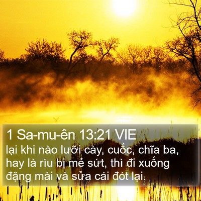 1 Sa-mu-ên 13:21 VIE Bible Verse Image