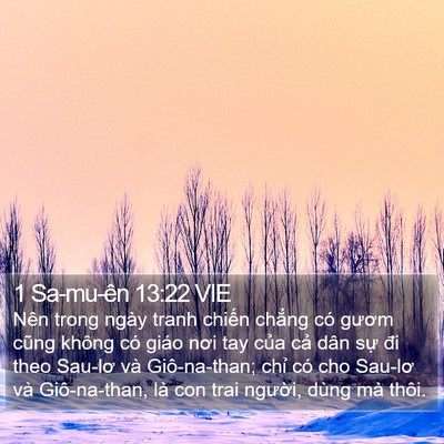 1 Sa-mu-ên 13:22 VIE Bible Verse Image