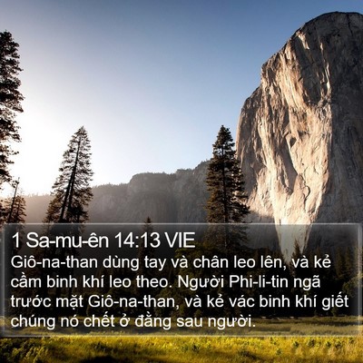 1 Sa-mu-ên 14:13 VIE Bible Verse Image