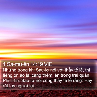 1 Sa-mu-ên 14:19 VIE Bible Verse Image
