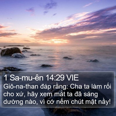 1 Sa-mu-ên 14:29 VIE Bible Verse Image