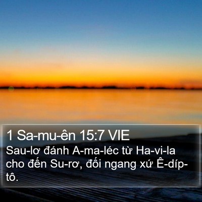 1 Sa-mu-ên 15:7 VIE Bible Verse Image
