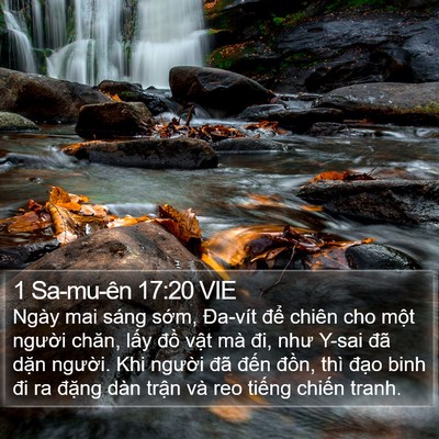 1 Sa-mu-ên 17:20 VIE Bible Verse Image